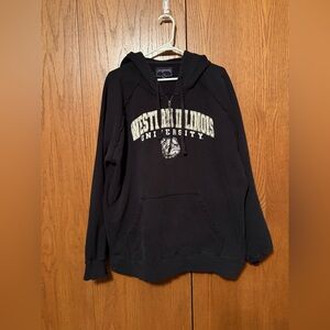 Jansport Western Illinois Quarter-Zip Distressed Hoodie